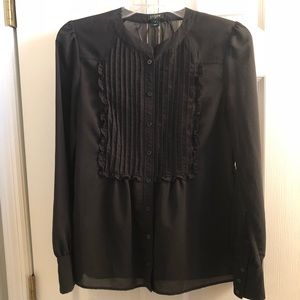 J.Crew Black Long Sleeve Dress Shirt